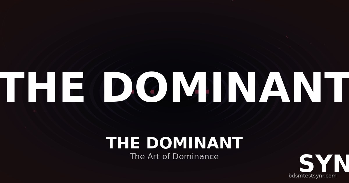 Dominant in BDSM — SYNR archetype test