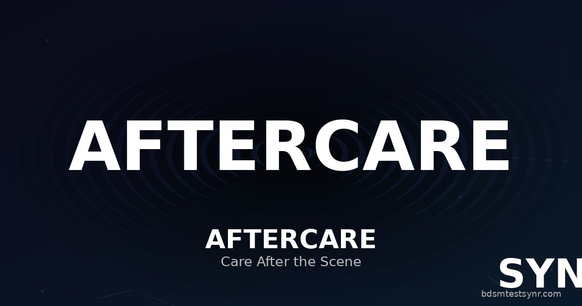 Aftercare in BDSM