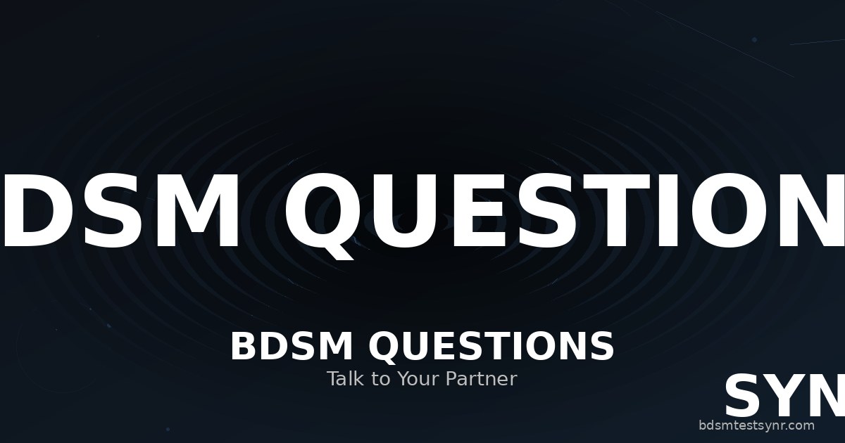 BDSM questions for partner