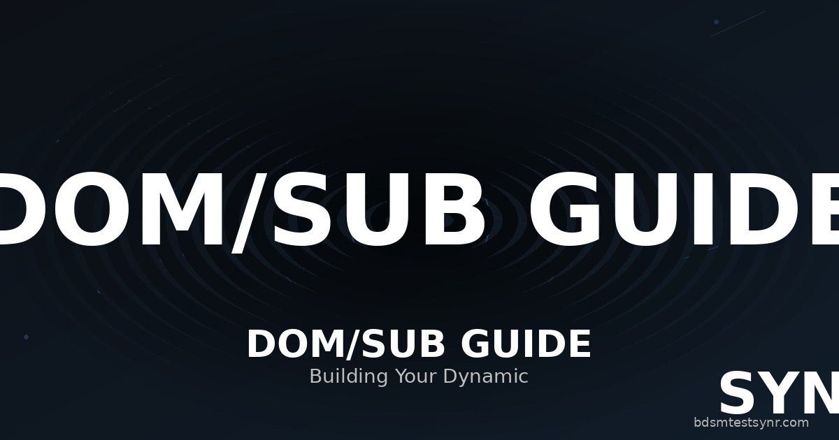 Dom sub relationship guide