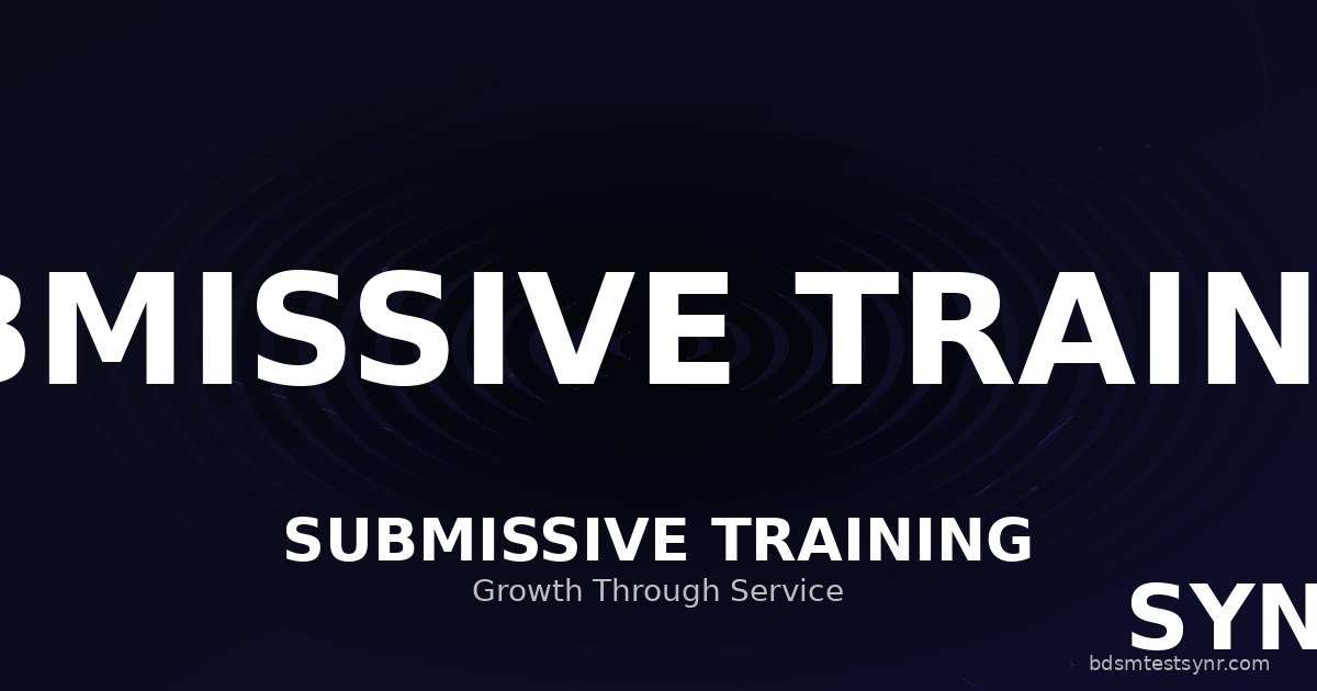 Submissive training guide